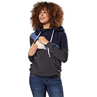 Los mejores  - HAPPY MAMA. Mujer Sudadera Capucha Panel Lactancia Bloque de Color Premamá. 321p
